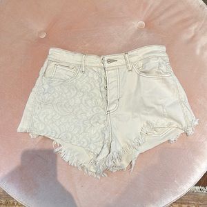 Guess Cream Jean Shorts